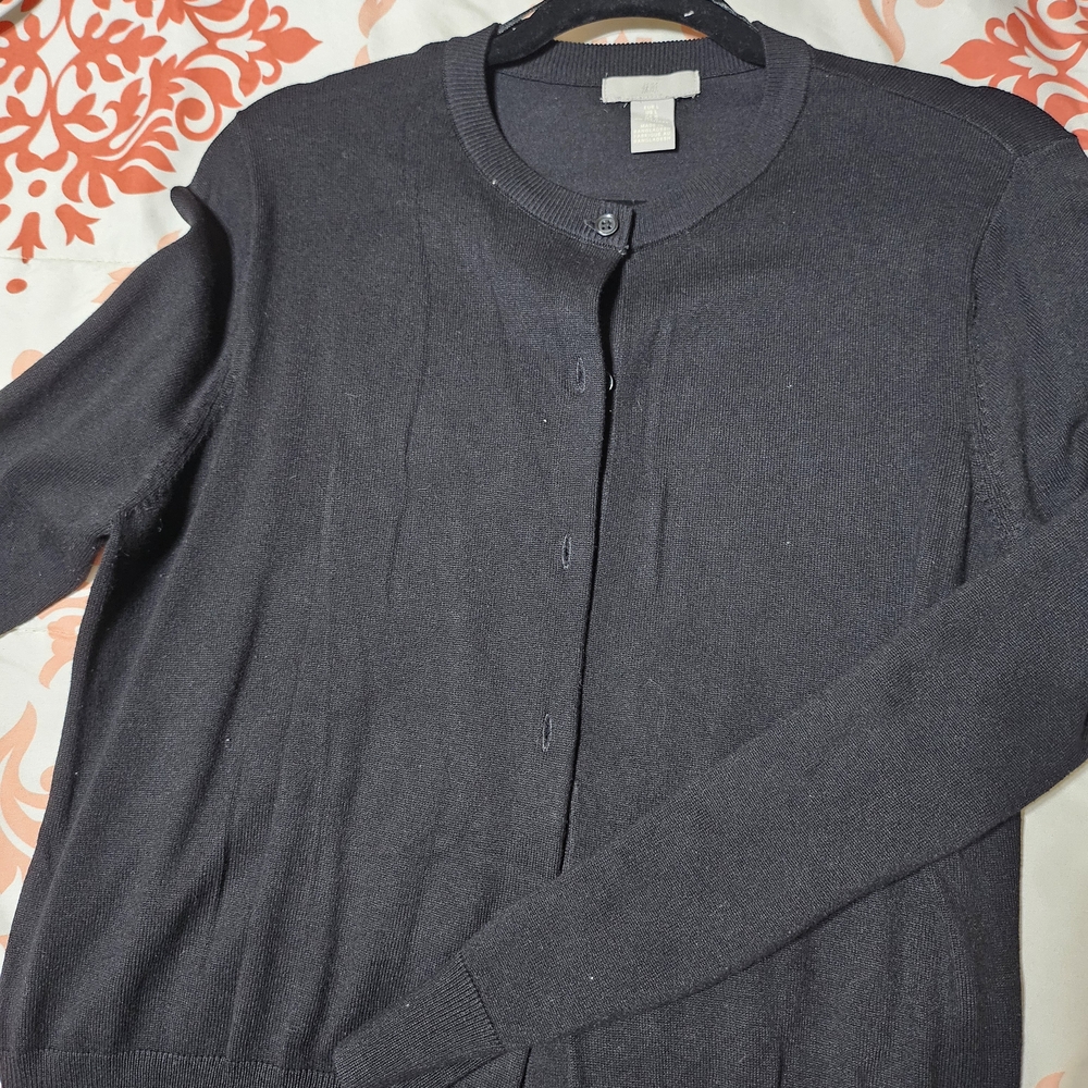 H&M Black Knit Crewneck Sweater